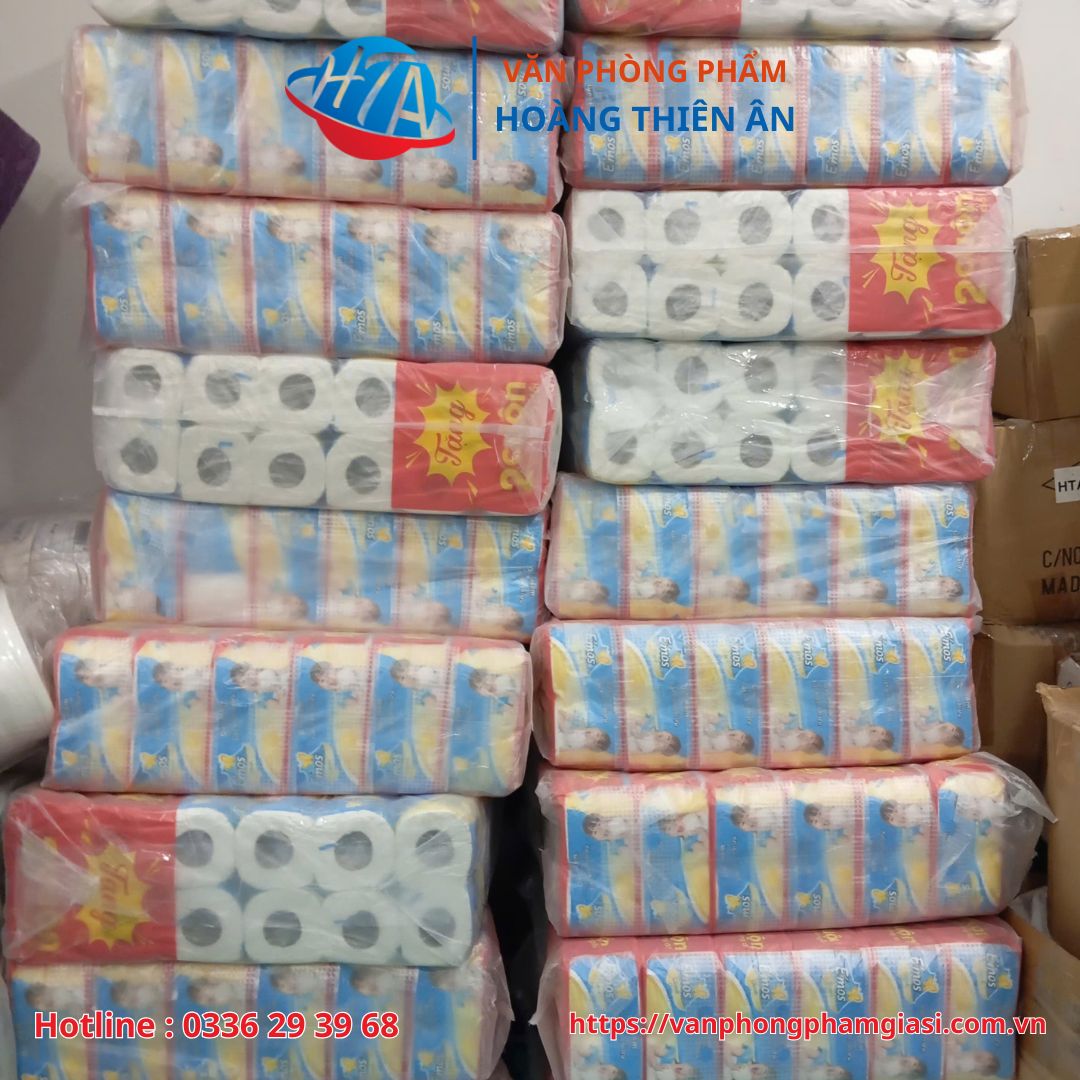 KHĂN GIẤY CUỘN EMOS XANH