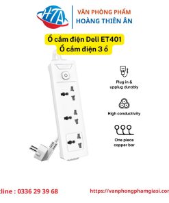 Ổ cắm điện DELI ET401