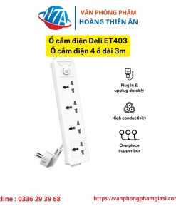 Ổ cắm điện DELI ET403