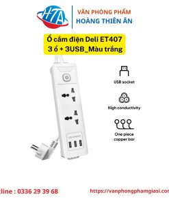 Ổ cắm điện DELI ET407