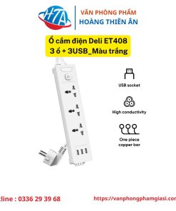 Ổ cắm điện DELI ET408