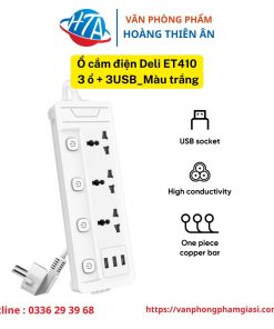 Ổ cắm điện DELI ET410