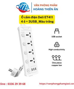 Ổ cắm điện DELI ET411