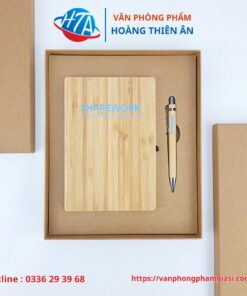 Hộp Quà Tặng Eco-Friendly Gồm Sổ Tre Và Bút Tre ECO6