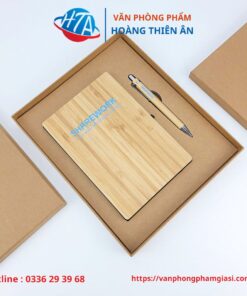 Hộp Quà Tặng Eco-Friendly Gồm Sổ Tre Và Bút Tre ECO6