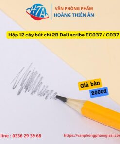 Hộp 12 cây bút chì 2B Deli scribe EC037 C037 (1)