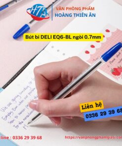 Bút bi DELI EQ6-BL ngòi 0.7mm - màu xanh