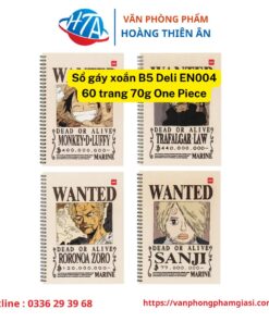 Sổ gáy xoắn B5 60 trang 70g One Piece - Deli EN004
