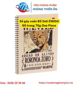 Sổ gáy xoắn B5 60 trang 70g One Piece - Deli EN004