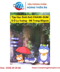 Tập Học Sinh Deli CNA96-SUM - 5 Ô Ly Vuông - 96 Trang 80gsm