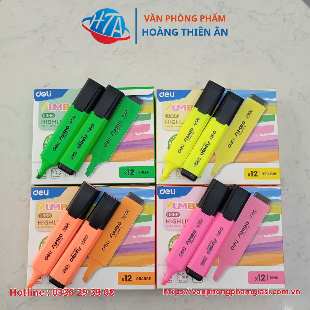 Bút Dạ Quang Jumbo Deli EU366